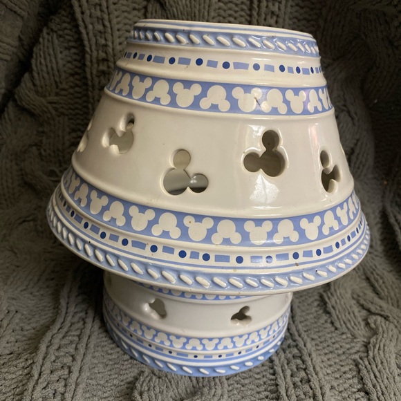 Walt Disney Gourmet Mickey Mouse Ceramic Candle Lamp Shade & Base - Picture 1 of 5